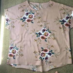 SHEIN flowery formal blouse